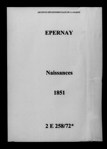 Épernay. Naissances 1851