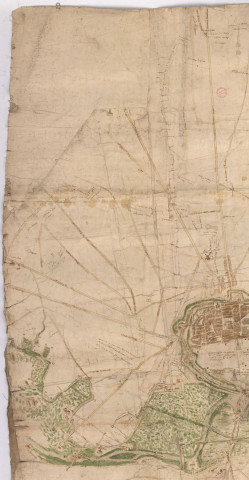 Plan de Reims et de ses faubourgs (XVIIe s,)