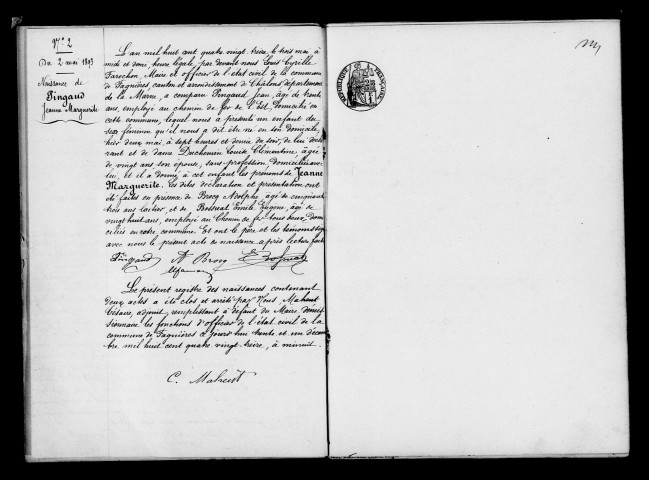 Fagnières. Naissances, mariages, décès et tables décennales des naissances, mariages, décès 1893-1902