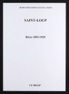 Saint-Loup. Décès 1893-1929