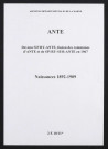 Ante. Naissances 1892-1909