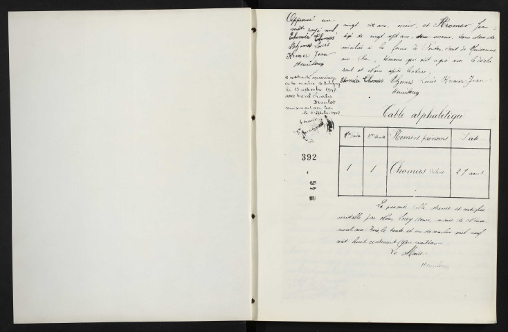 Nuisement-aux-Bois. Naissances, mariages, décès 1908-1921 (reconstitutions)