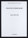 Chavot-Courcourt. Décès 1893-1929