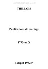 Thillois. Publications de mariage 1793-an X