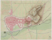 Route n° 44 de Châlons à Cambrai. Plan des abords de la ville de Reims avec l'emplacement des carrières, 1777.