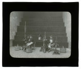 Chantier d'opération. Dosage et bouchage / Fs Rothier