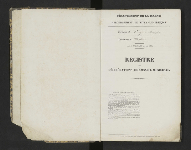 Délibérations municipales.