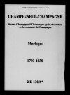 Champigneul. Mariages 1793-1830