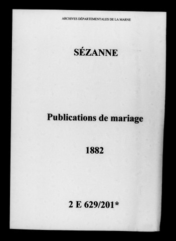 Sézanne. Publications de mariage 1882