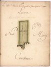 Cayet des plans et figures des prés de l'hotel Dieu de Sainte Manéhould, 1761. Plan n° 43 : La Vallée Warnée.