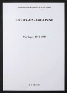 Givry-en-Argonne. Mariages 1910-1929