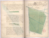 Arpentages et plans de prés appelés l'Etang de la Folie et le petit ponton et d'un pré au lieu-dit Baslieu (1761)