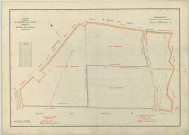 Nuisement-sur-Coole (51409). Section ZE échelle 1/2000, plan remembré pour 1960 (contient une extension sur Écury-sur-Coole section ZA), plan régulier (papier armé)