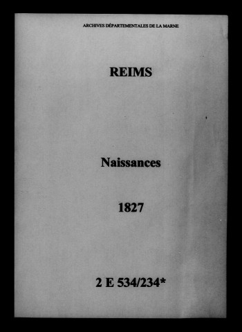 Reims. Naissances 1827