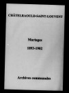 Châtelraould-Saint-Louvent. Mariages 1893-1902