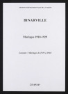 Binarville. Mariages 1910-1929