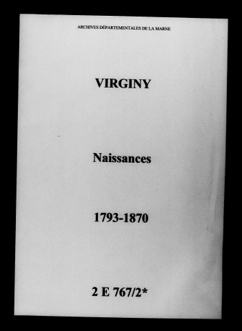 Virginy. Naissances 1793-1870