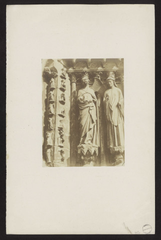 L'Ange au Sourire, détail du portail nord de la façade de la cathédrale de Reims