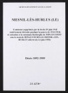 Mesnil-lès-Hurlus (Le). Décès 1892-1909