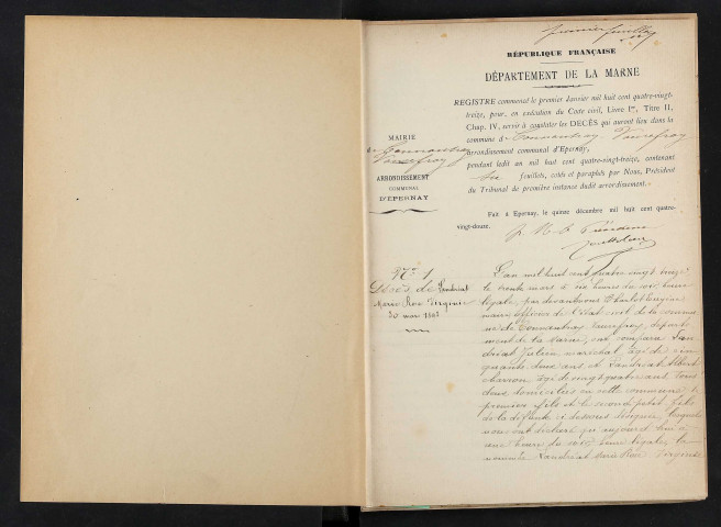 Connantray-Vaurefroy. Décès 1893-1929