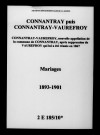 Connantray-Vaurefroy. Mariages 1893-1901