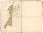 Plans terriers. Terres de Meuse-en-Bassigny et de Pouilly-en-Bassigny, 1772. Lieudit : prez au Noües".