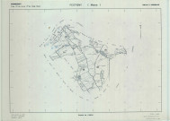 Festigny (51249). Tableau d'assemblage 1 échelle 1/5000, plan remembré pour 01/01/1992.Tableau d'assemblage sur 2 feuilles (1/2) (calque)