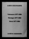 Loisy-sur-Marne. Naissances, mariages, décès 1877-1886