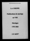 Cheppe (La). Mariages 1793-1861