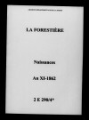 Forestière (La). Naissances an XI-1862