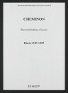 Cheminon. Décès 1917-1927 (reconstitutions)