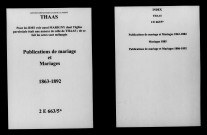 Thaas. Publications de mariage, mariages 1863-1892
