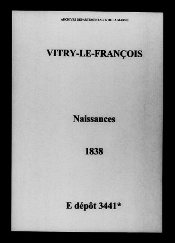 Vitry-le-François. Naissances 1838