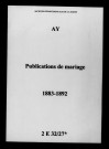 Ay. Publications de mariage 1883-1892