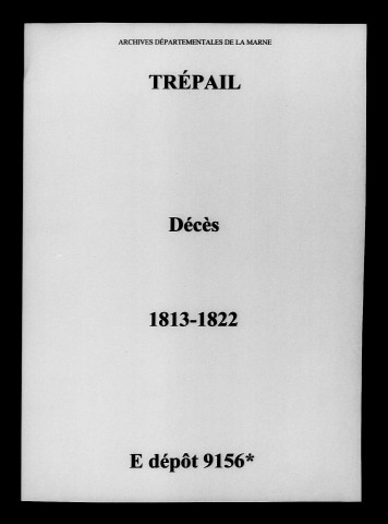 Trépail. Décès 1813-1822