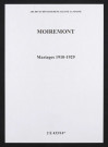 Moiremont. Mariages 1910-1929