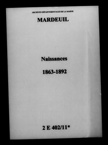 Mardeuil. Naissances 1863-1892