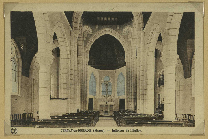 CERNAY-EN-DORMOIS. Intérieur de l'Église.
MatouguesÉdition Artistiques OR Ch. Brunel.[vers 1935]