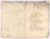 Plan brouillon des terres du domaine de l'Archevêché aux Mesneux (1762)