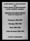 Saint-Remy-en-Bouzemont-Saint-Genest-et-Isson. Naissances, mariages, décès et tables décennales des naissances, mariages, décès 1883-1892