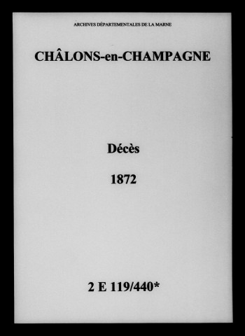 Châlons-sur-Marne. Décès 1872