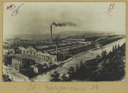 BAZANCOURT. Société des Etablissements Bauche : usine* / Ph. industrielle Edm. Trouvelot, photographe à Vernie par Dégrie (Sarthe).