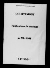 Courtémont. Publications de mariage an XI-1901