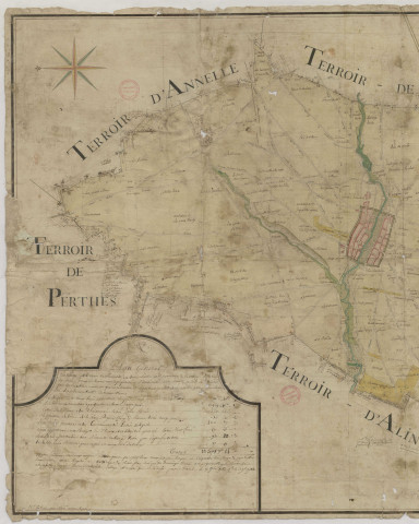Plan général des village et terroir de Juniville (1781), Villain le jeune