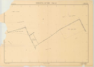 Dommartin-Lettrée (51212). Section ZK échelle 1/2000, plan remembré pour 1967, plan régulier (papier armé)