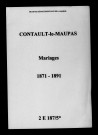 Contault. Mariages 1871-1891