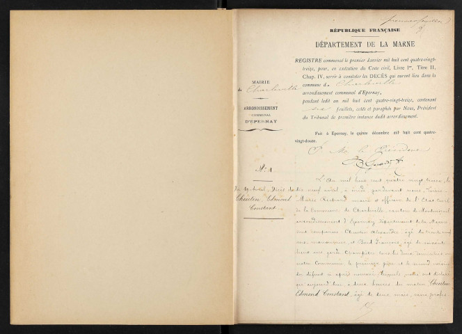 Charleville. Décès 1893-1929