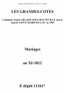 Grandes-Côtes (Les). Mariages an XI-1812
