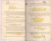 Arpentages et plans de pièces de terre sur le terroir de Ruffy, lieux-dits la Naue Cruchotin, les Gros Pourceaux, au mont de Bourgogne (1759)