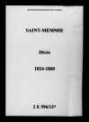 Saint-Memmie. Décès 1824-1860